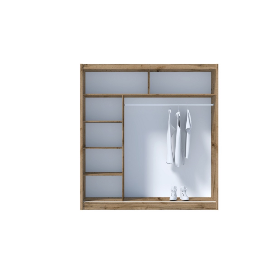 Wardrobe SABRINA 203x215 cm oak woltan