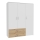 Wardrobe URO 152x190 cm Artisan Oak/White