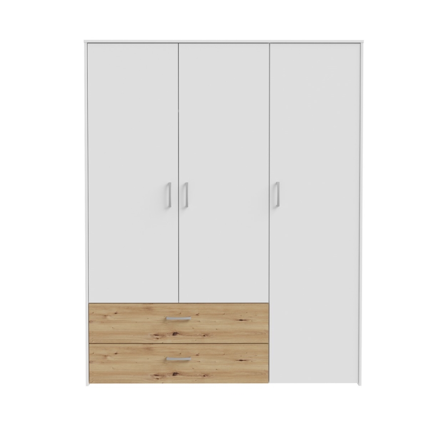 Wardrobe URO 152x190 cm Artisan Oak/White