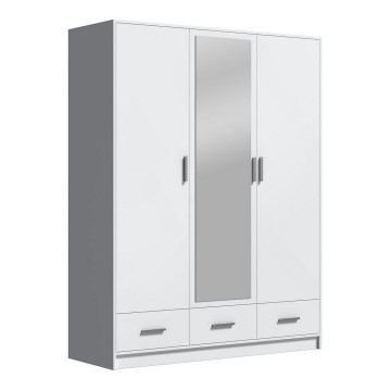 Wardrobe with mirror SANNA 150x215 cm white