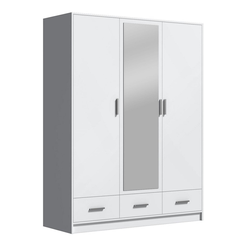 Wardrobe with mirror SANNA 150x215 cm white