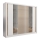 Wardrobe with mirror SANTINO 250x215 cm white/oak craft
