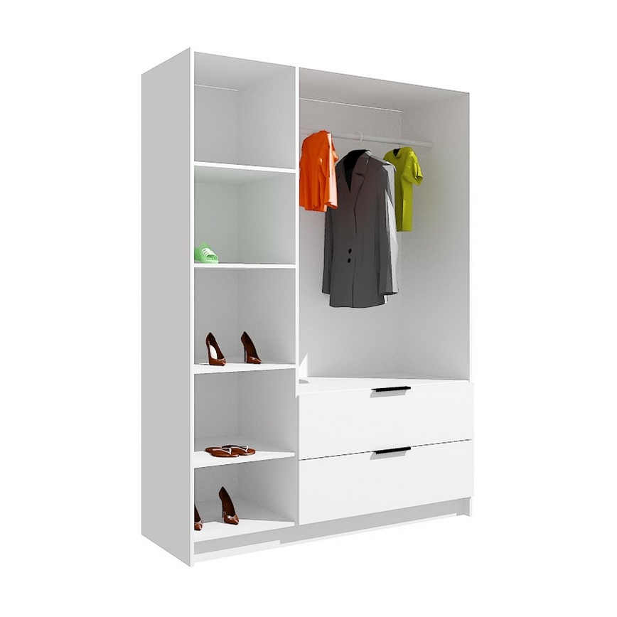 Wardrobe with mirror VISTA 150x215 cm oak artisan/graphite