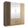 Wardrobe with mirror VISTA 200x215 cm oak artisan/graphite