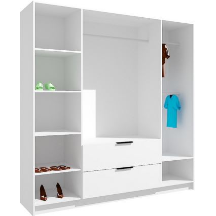 Wardrobe with mirror VISTA 200x215 cm oak artisan/graphite