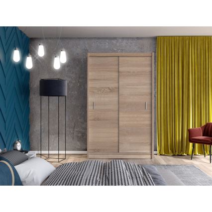 Wardrobe with sliding doors SAPHIRA 150x215 cm oak sonoma