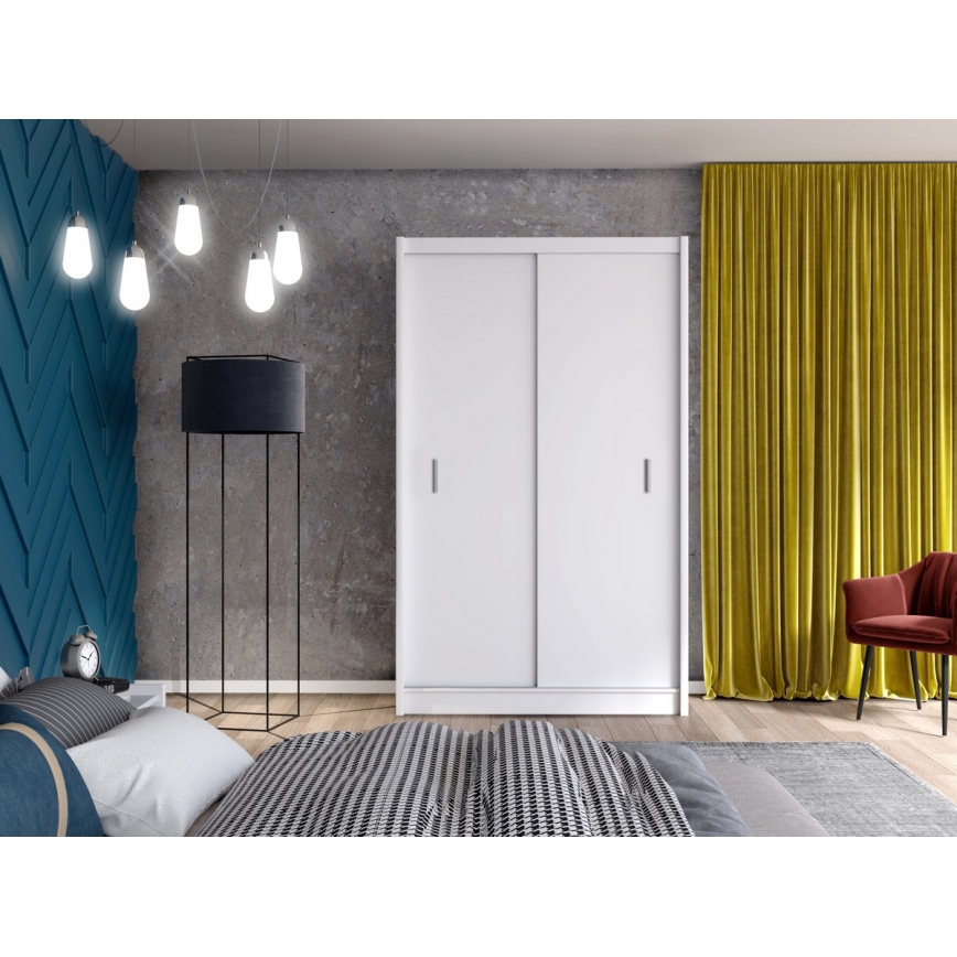 Wardrobe with sliding doors SAPHIRA 150x215 cm white
