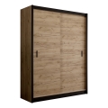 Wardrobe with sliding doors SAPHIRA 203x215 cm oak craft