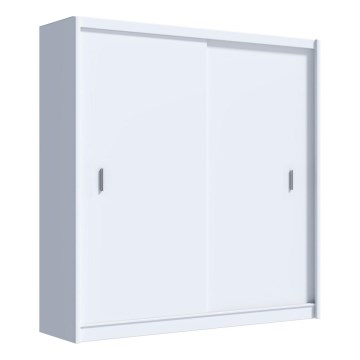 Wardrobe with sliding doors SAPHIRA 203x215 cm white