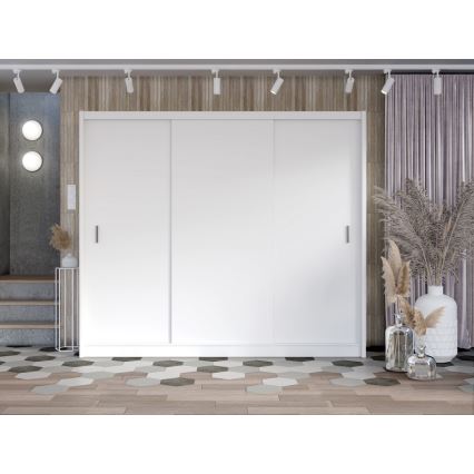 Wardrobe with sliding doors SAPHIRA 250x215 cm white