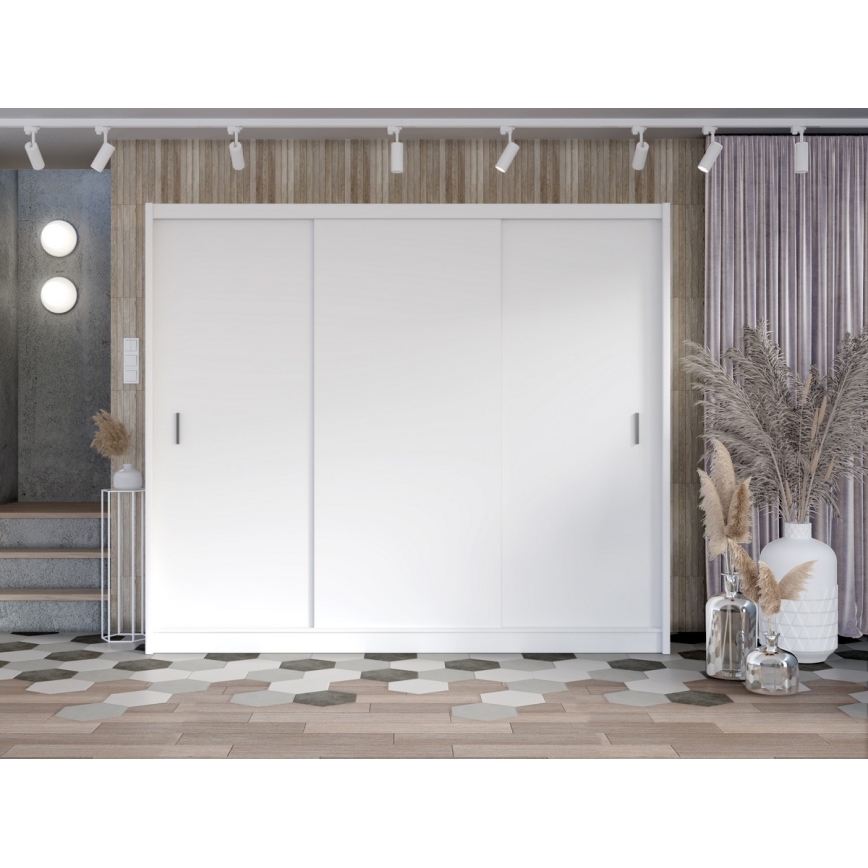 Wardrobe with sliding doors SAPHIRA 250x215 cm white