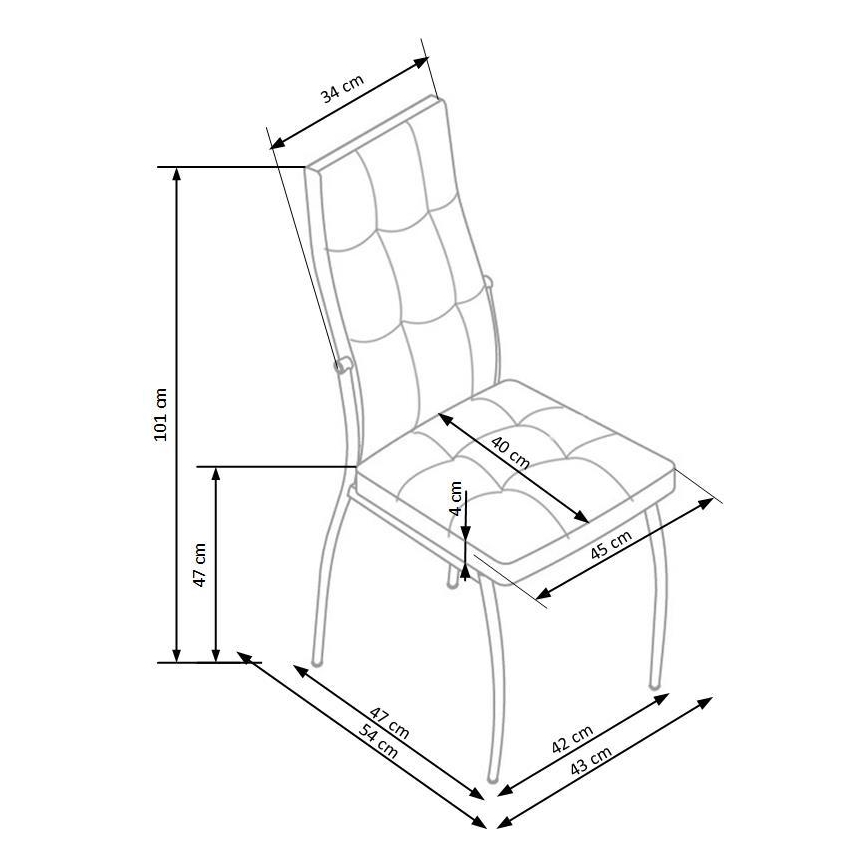 WARMIS Dining Chair, 1 pc, White