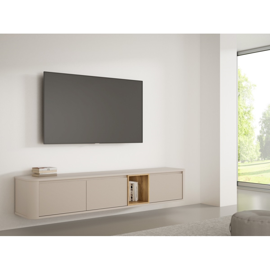 WARO TV Stand, Beige/Brown
