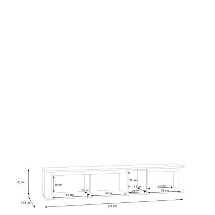 WARO TV Stand, Black/Brown