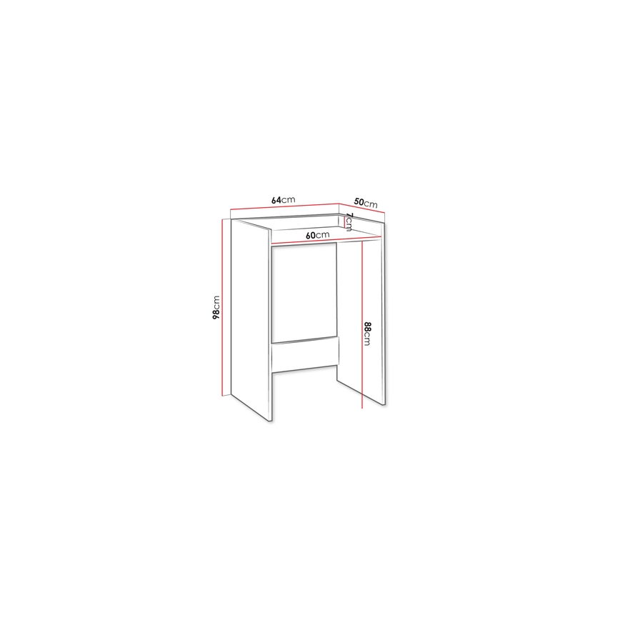 Washing machine cabinet POLA 98x64 cm white
