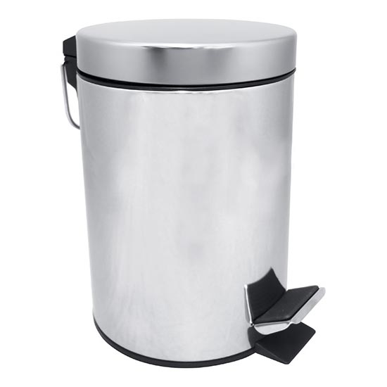 Waste bin 20 x 28 cm, stainless steel/silver