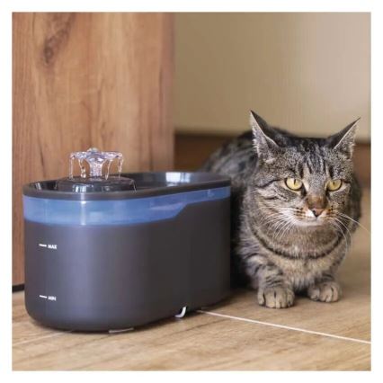 Water fountain for pets 2,6 l/5V grey