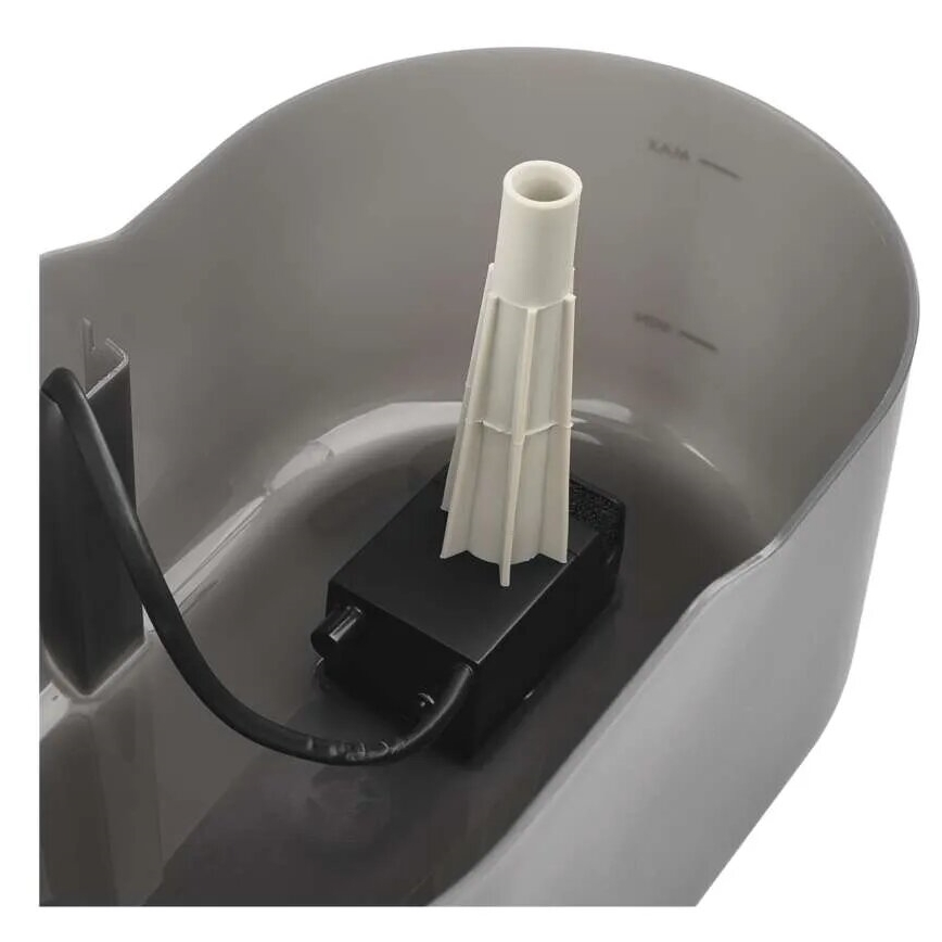 Water fountain for pets 2,6 l/5V grey
