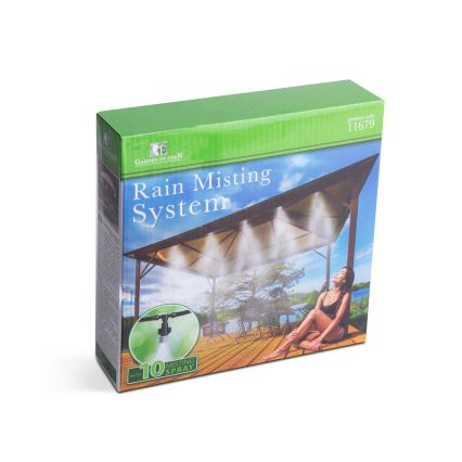 Water-misting system, 10 nozzles, 10 m
