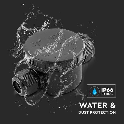 Waterproof connector IP66 black