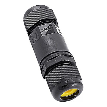 Waterproof connector IP68 black