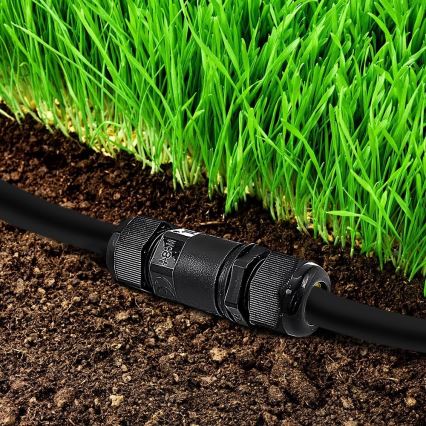 Waterproof connector IP68 black