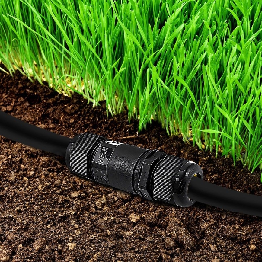 Waterproof connector IP68 black