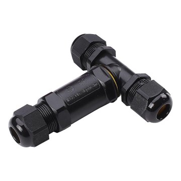 Waterproof connector IP68 black
