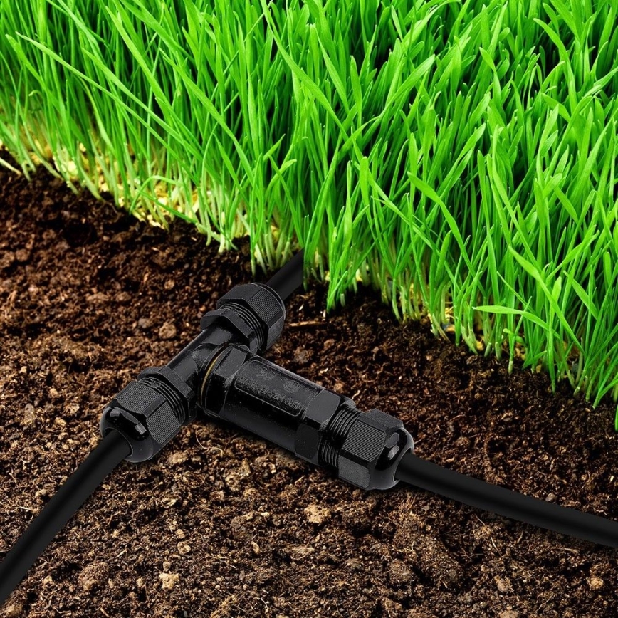 Waterproof connector IP68 black