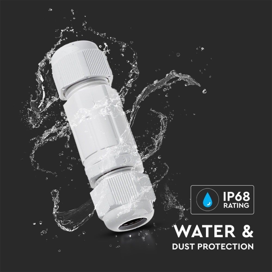 Waterproof connector IP68 white
