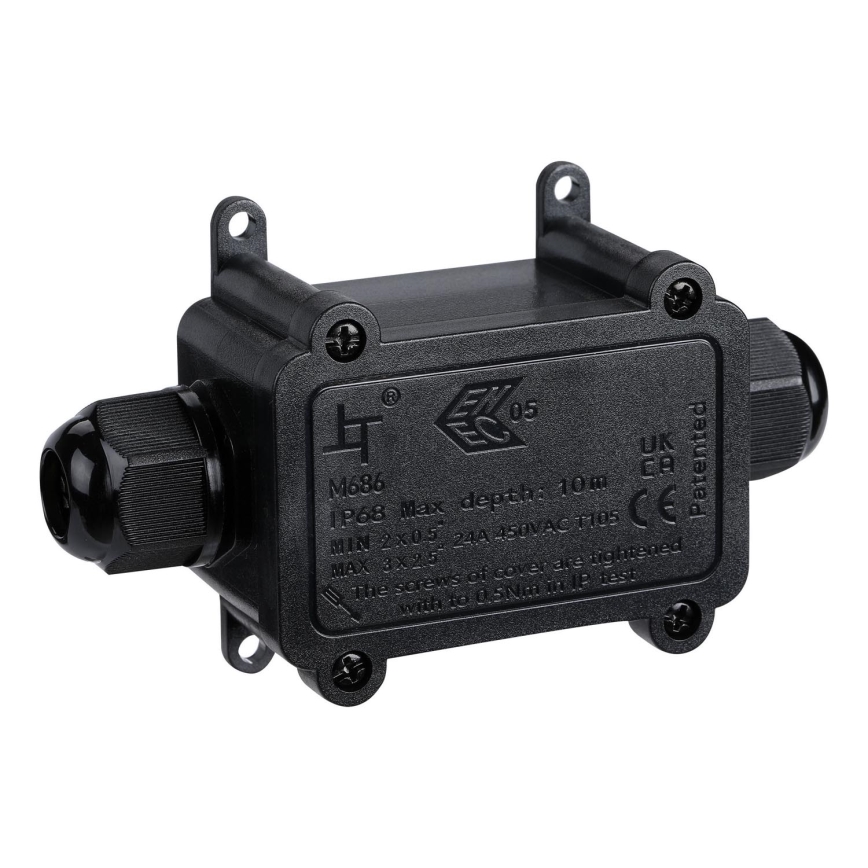 Waterproof junction box 24A/230V IP68