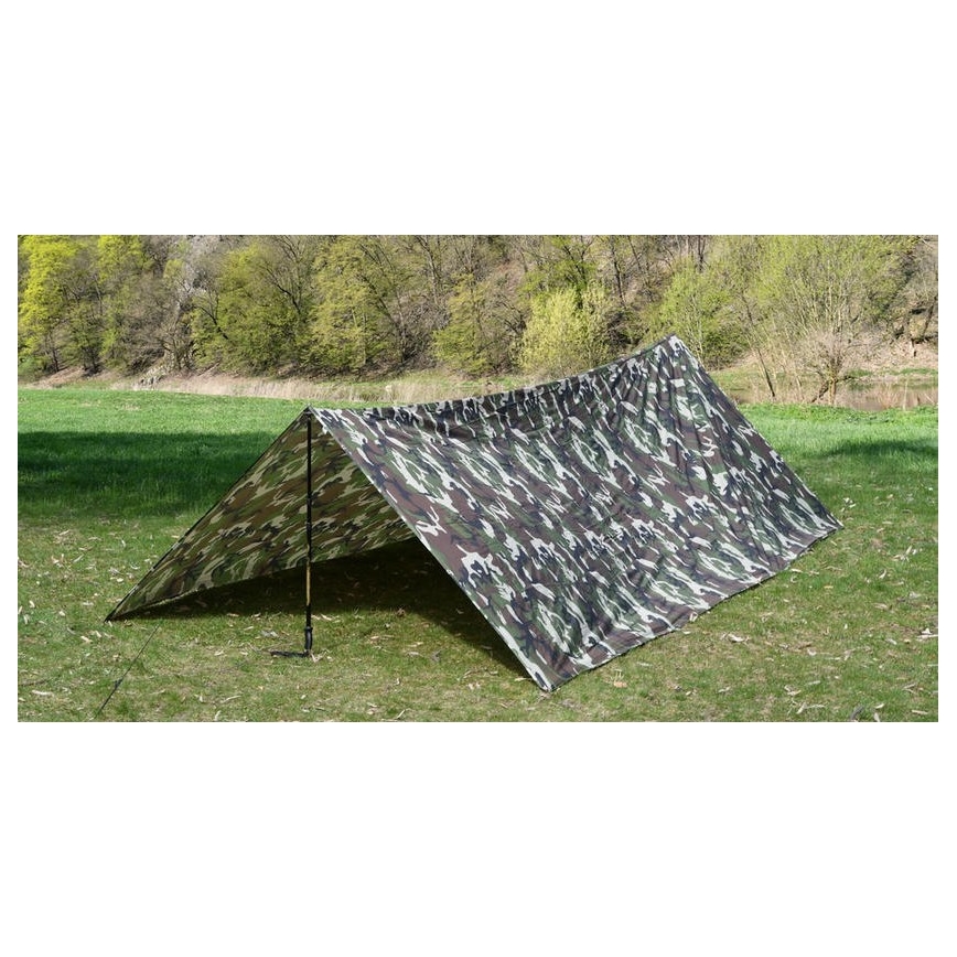 Waterproof tarpaulin 3x4 m camouflage