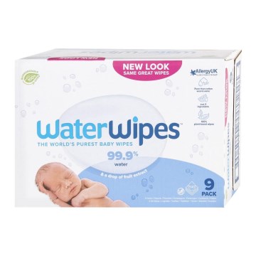 WaterWipes - SET 9x Plastic-free wet wipes 60 pcs (540 pcs)