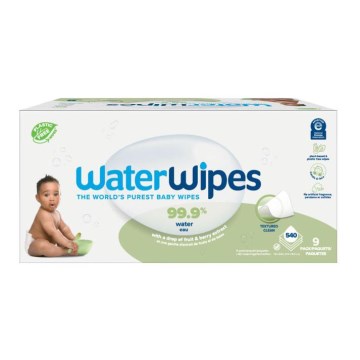 WaterWipes - SET 9x Plastic-free wet wipes Soapberry 60 pcs (540 pcs)