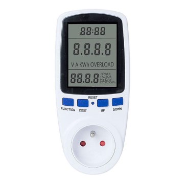 Wattmeter and electricity consumption meter 3600W/230V