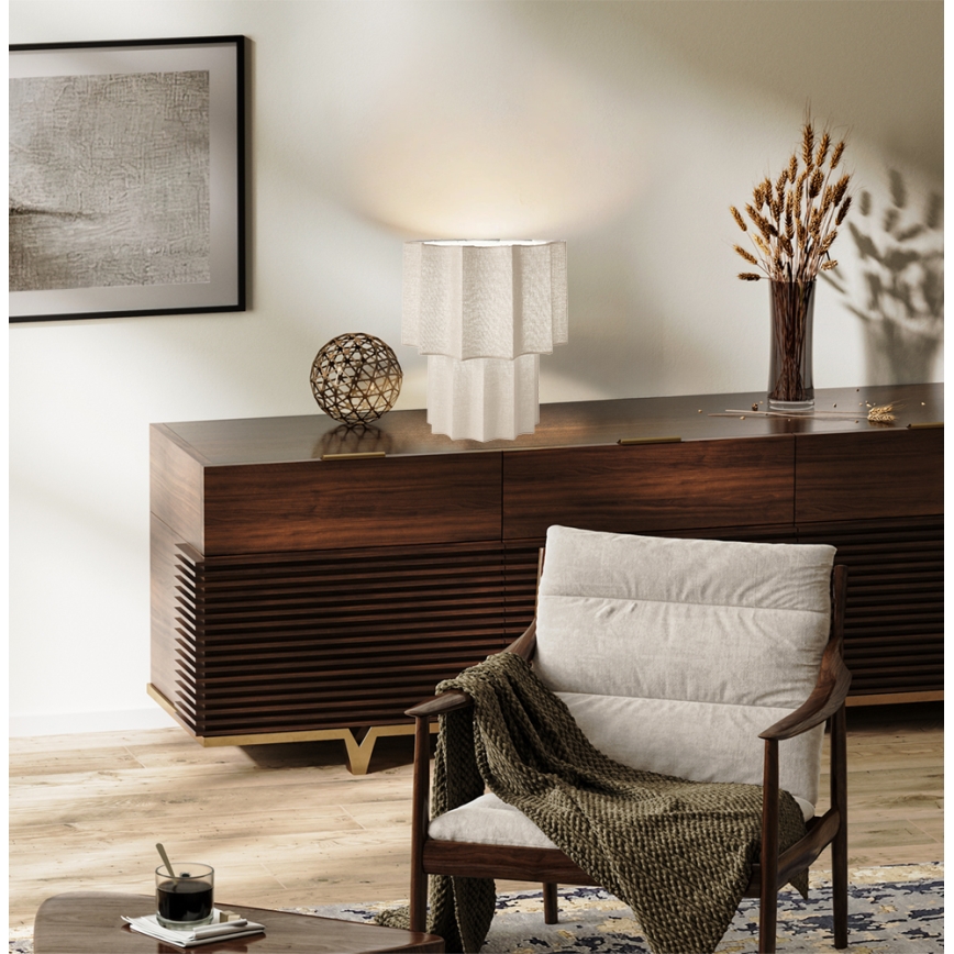 WAVY Table Lamp 1xE27/14W/230V, Beige
