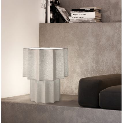 WAVY Table Lamp 1xE27/14W/230V Grey