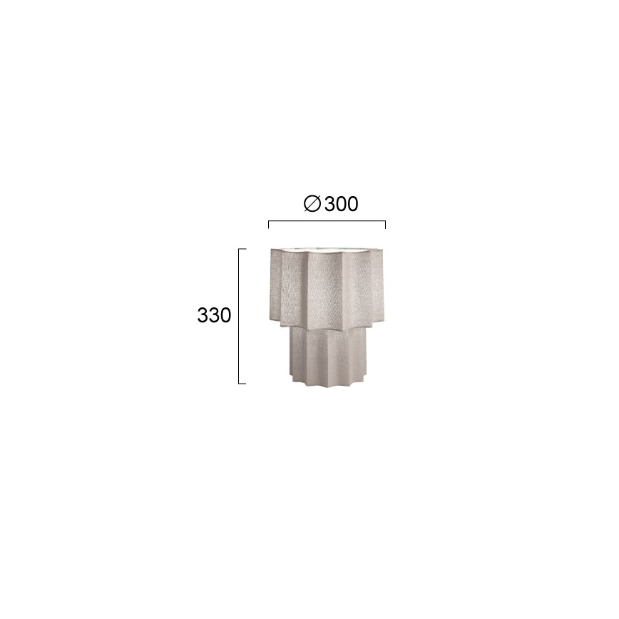 WAVY Table Lamp 1xE27/14W/230V Grey