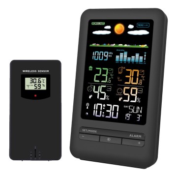 Weather station with LCD display 2xAA black