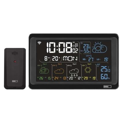 Weather station with LCD display GoSmart 230V/3xAAA + 2×AAA Wi-Fi Tuya black