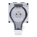 Weatherproof socket for damp environments 230V/16A IP66