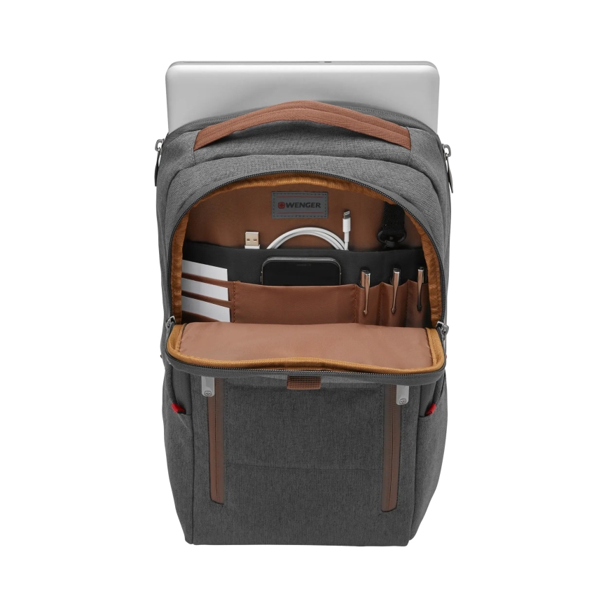 Wenger - Laptop backpack 15 l 16" with tablet pocket 12" + crossbody bag City Upgrade 2in1 grey