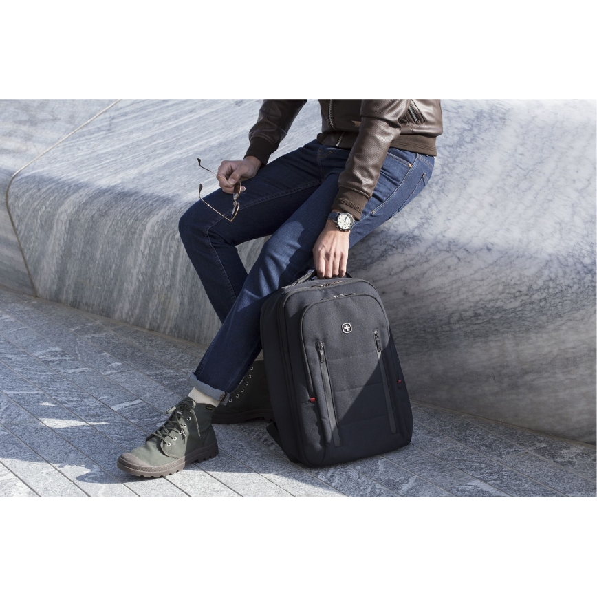 Wenger - Laptop backpack 16 l 16" with tablet pocket 12" City Traveler black