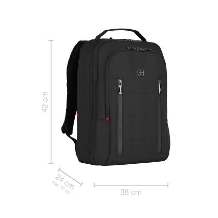 Wenger - Laptop backpack 16 l 16" with tablet pocket 12" City Traveler black