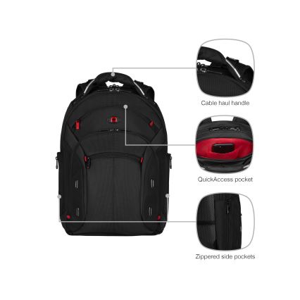 Wenger - Laptop backpack 20 l 15" with tablet pocket 10" Gigabyte black