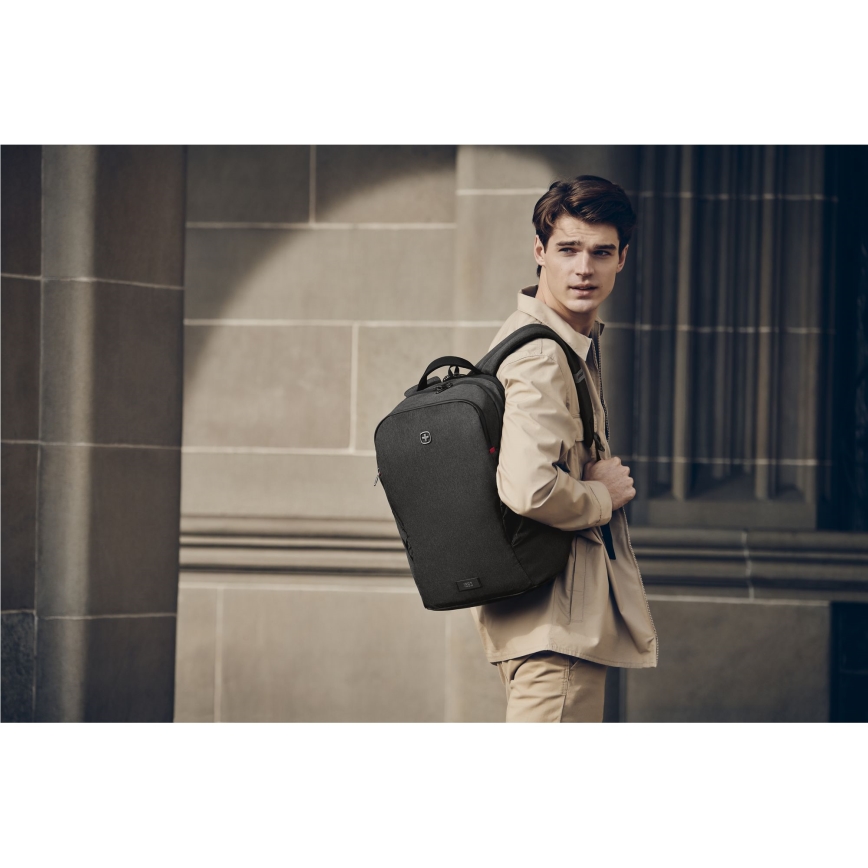 Wenger - Laptop backpack 21 l 16" with tablet pocket 10" MX Light black