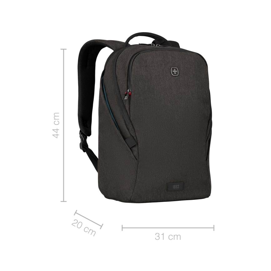 Wenger - Laptop backpack 21 l 16" with tablet pocket 10" MX Light black