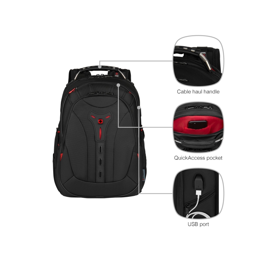 Wenger - Laptop backpack 25 l 16" with tablet pocket 10" Pegasus Deluxe black
