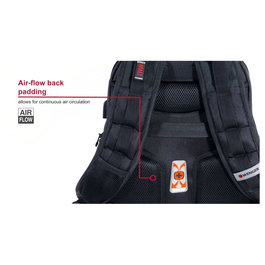 Wenger - Laptop backpack 25 l 16" with tablet pocket 10" Pegasus Deluxe black
