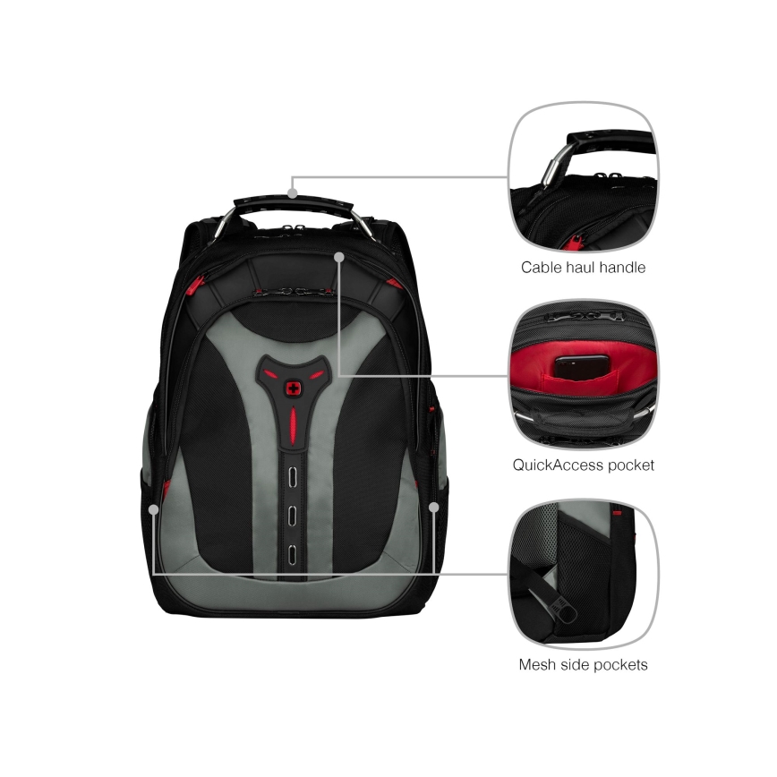 Wenger - Laptop backpack 25 l 17 with tablet pocket 12 Pegasus black/grey
